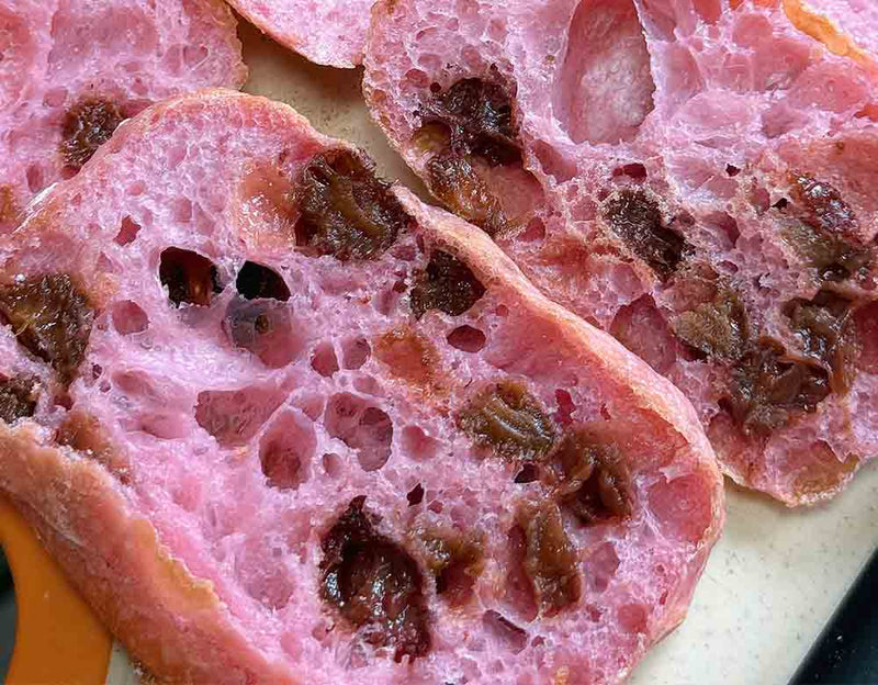 Pink Strawberry Ciabatta Recipe with a Dough Maker - EkitLife