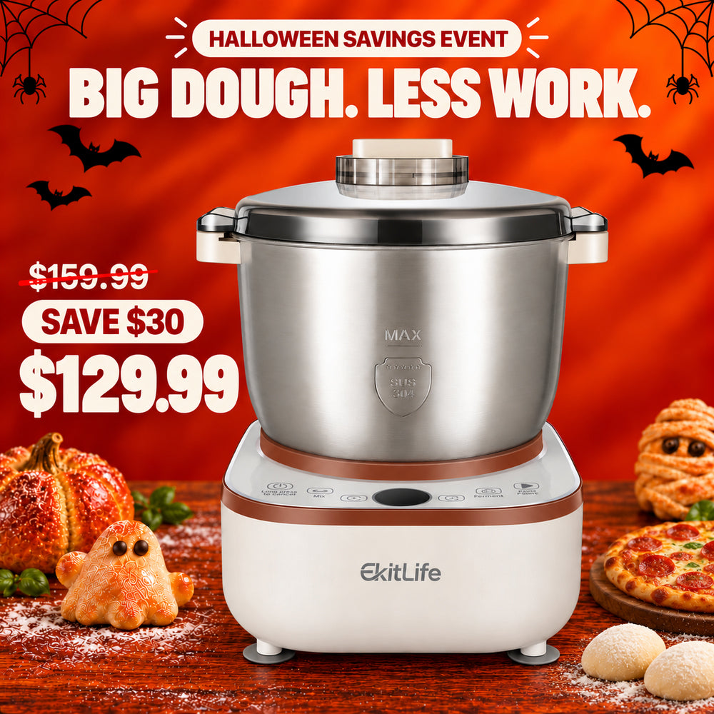 EkitLife Electric Dough Maker - 7.4Qt 2-in-1 Kneading & Fermentation Mixer