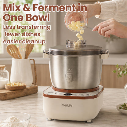 EkitLife 7.4Qt Dough Maker – 2-in-1 Kneading & Fermentation Mixer